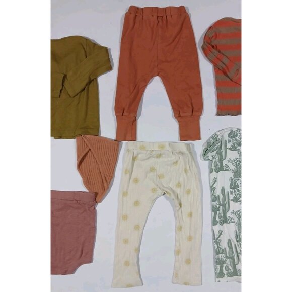 Lot of 6 Kate Quinn Tops Bottoms Romper Size 2T Sun Cactus Stripes Earthy Bamboo - Picture 7 of 8